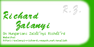 richard zalanyi business card